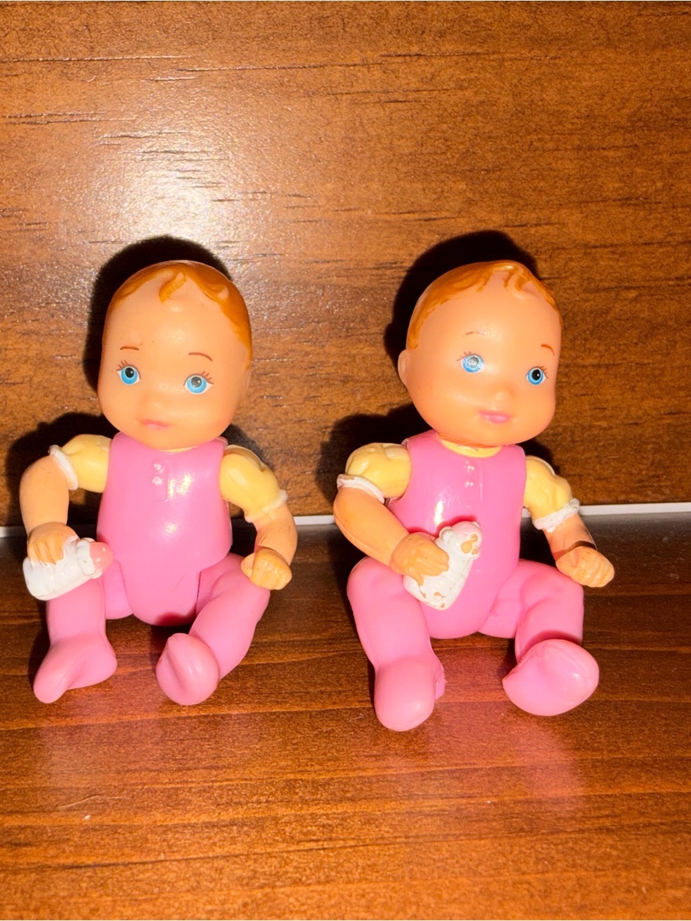 Vintage Fisher price loving family 2 Pink Baby Twin Set